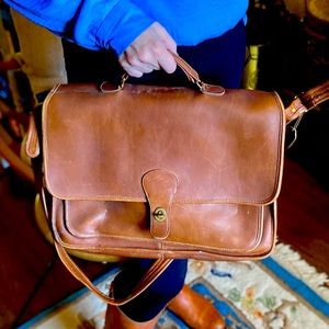 Vintage COACH genuine leather unisex cross body briefcase bag